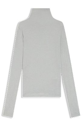High-neck top in soft jersey