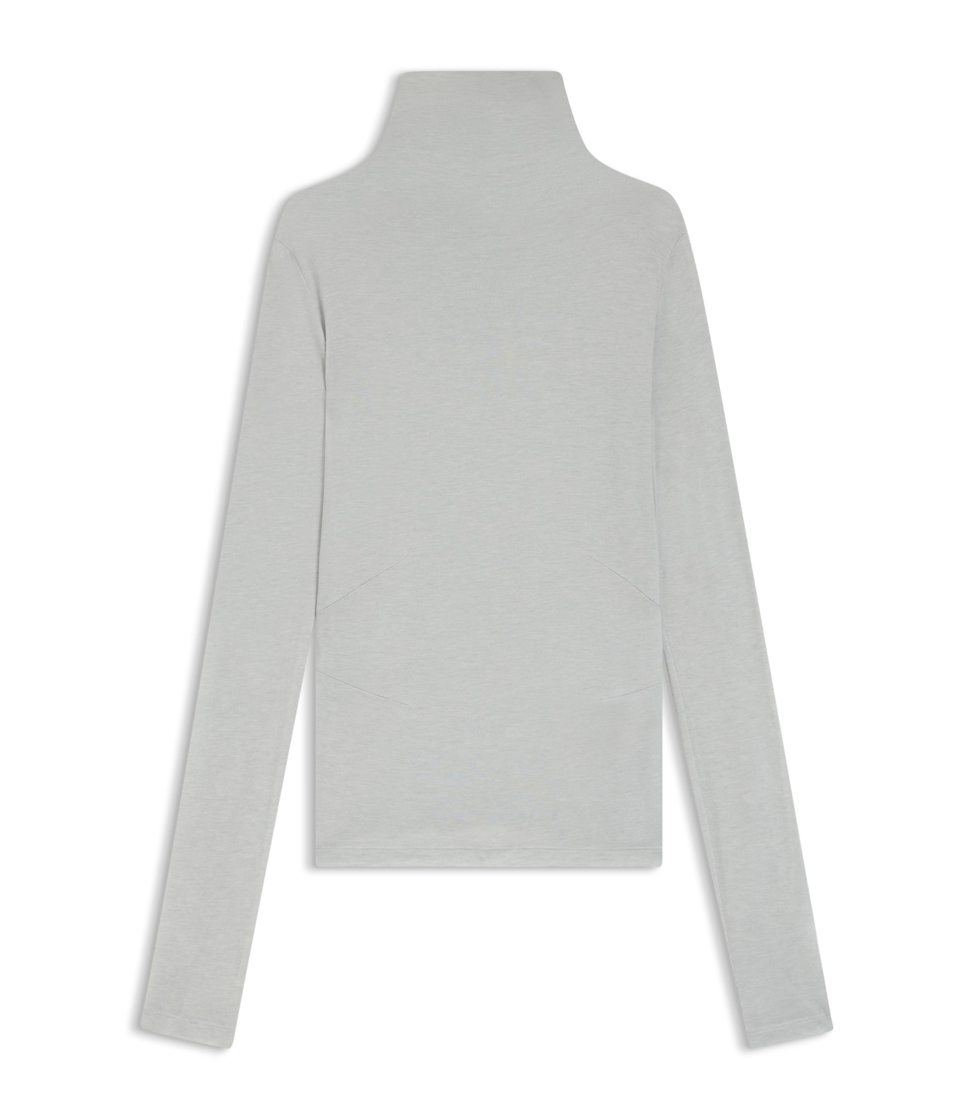BOSS - High-neck top in soft jersey - Light Grey