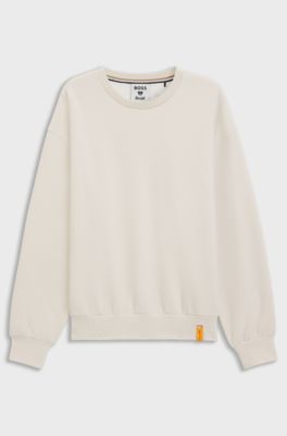 BOSS x Steiff all-gender sweatshirt in a cotton blend, Natural
