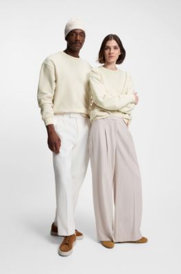 BOSS x Steiff all-gender sweatshirt in a cotton blend, Natural