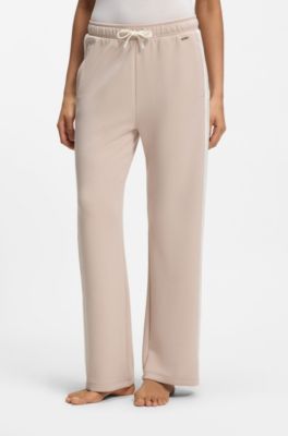 Contrast-trim tracksuit bottoms, Light Beige