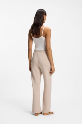 Contrast-trim tracksuit bottoms, Light Beige