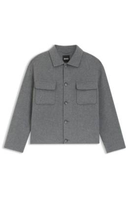 Relaxed-fit jacket in a melange wool blend 1