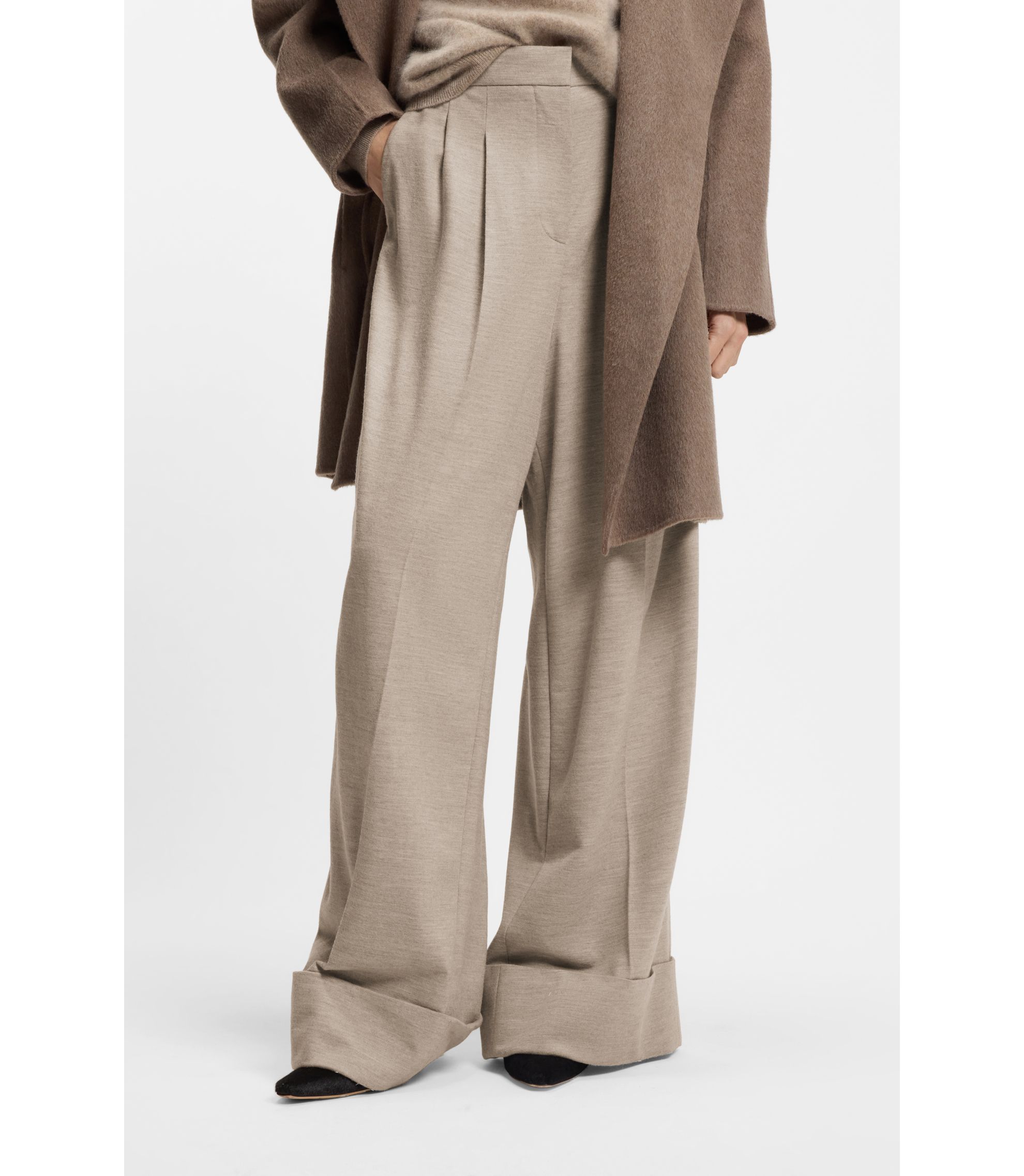 Relaxed-Fit Hose aus Schurwolle