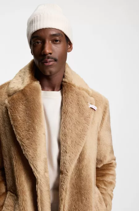 BOSS x Steiff coat in textured wool and cotton