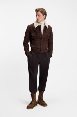 BECKHAM&nbsp;x&nbsp;BOSS Boots aus Leder, Braun