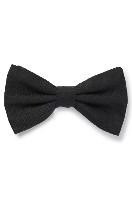 Silk bow tie with jacquard structure