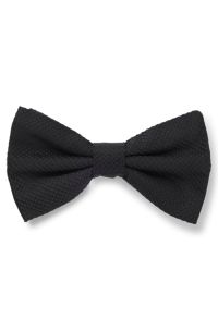 Silk bow tie with jacquard structure, Black
