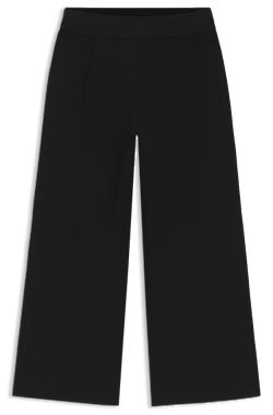 Regular-fit broek met gebreide figuurnaden