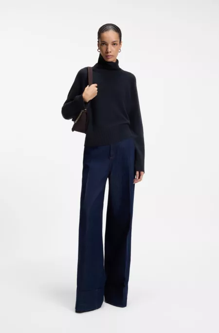 Relaxed-Fit Rollkragenpullover aus Kaschmir mit Raglanärmeln