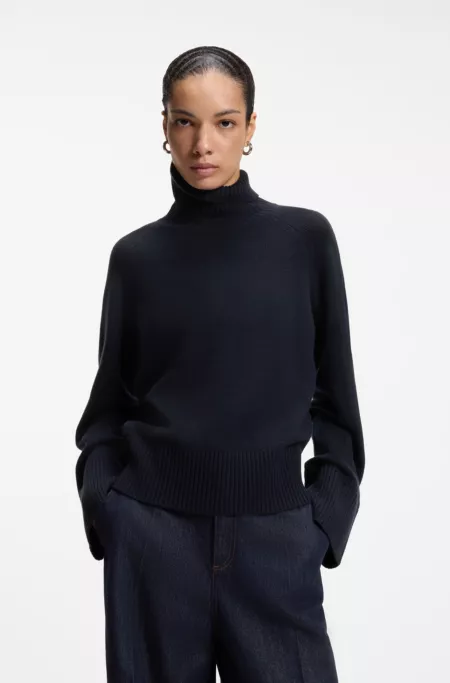 Relaxed-Fit Rollkragenpullover aus Kaschmir mit Raglanärmeln