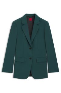 Regular-fit blazer with long length, Dark Green