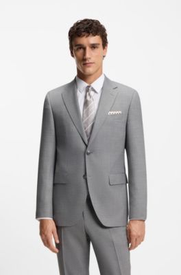 Tie with diagonal stripe in silk blend, Beige Stripes
