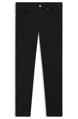 Porsche x BOSS tapered-fit jeans in black stretch denim