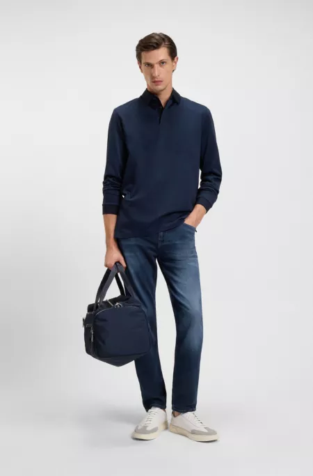Maine regular-fit jeans in blue soft-touch denim