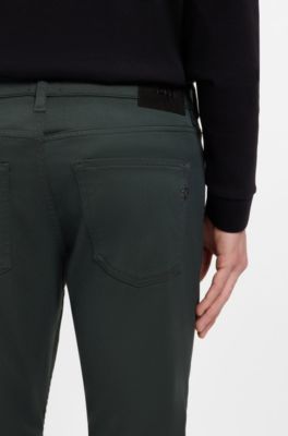 Delaware slim-fit jeans in performance denim, Light Green