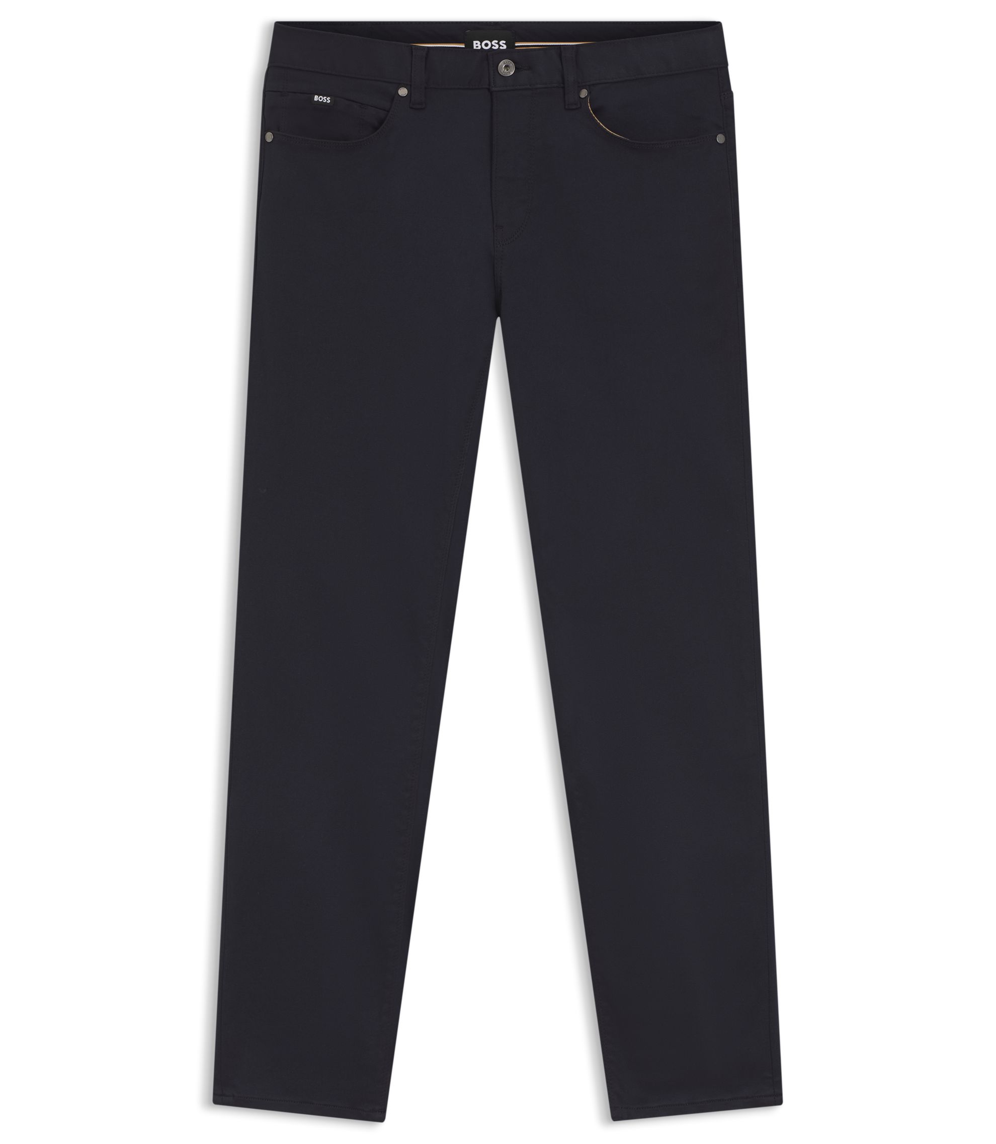 BOSS - Delaware slim-fit jeans in performance denim - Dark Blue