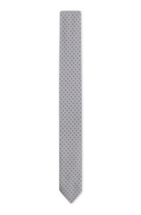 Cravatta formale con motivo jacquard, Grigio