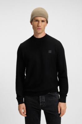 Fisherman-style beanie hat in a wool blend, Light Green