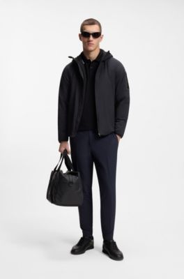 Water-repellent jacket with adjustable hem, Dark Blue