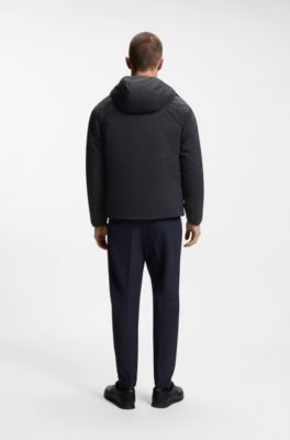 Water-repellent jacket with adjustable hem, Dark Blue