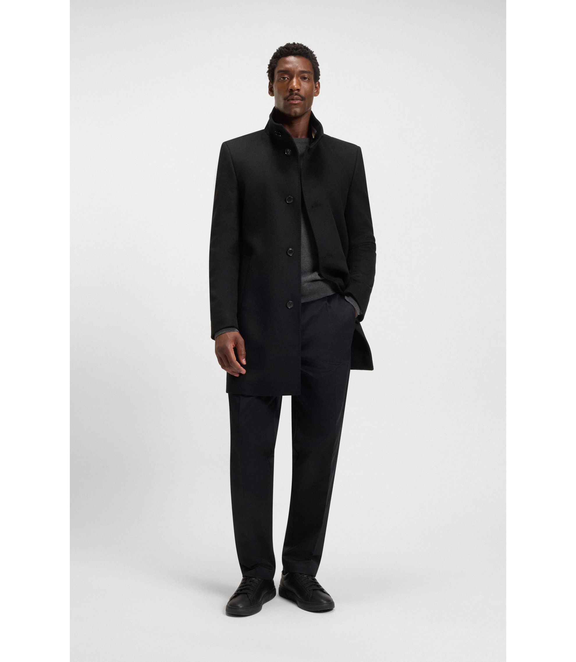 BOSS スリムフィット ビジネスコートバージンウール/カシミア 新品未使用 HUGO BOSS ヒューゴボス コート 50525739 メンズ バージンウール