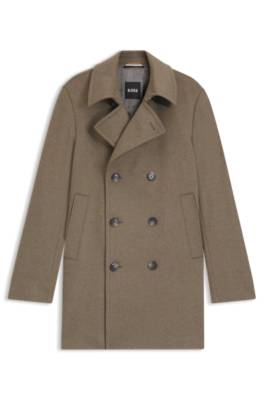 Slim-fit peacoat in wool and cashmere 1