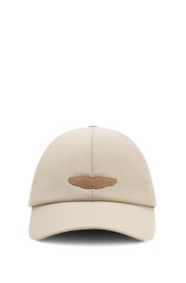 BOSS x ASTON MARTIN logo cap in a wool blend, Khaki