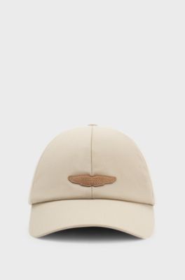 BOSS x ASTON MARTIN logo cap in a wool blend, Khaki