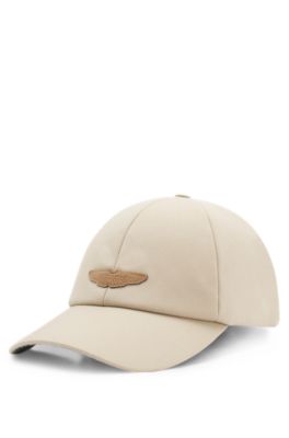 BOSS x ASTON MARTIN logo cap in a wool blend, Khaki