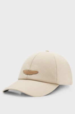 BOSS x ASTON MARTIN logo cap in a wool blend, Khaki