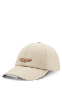 BOSS x ASTON MARTIN logo cap in a wool blend, Khaki