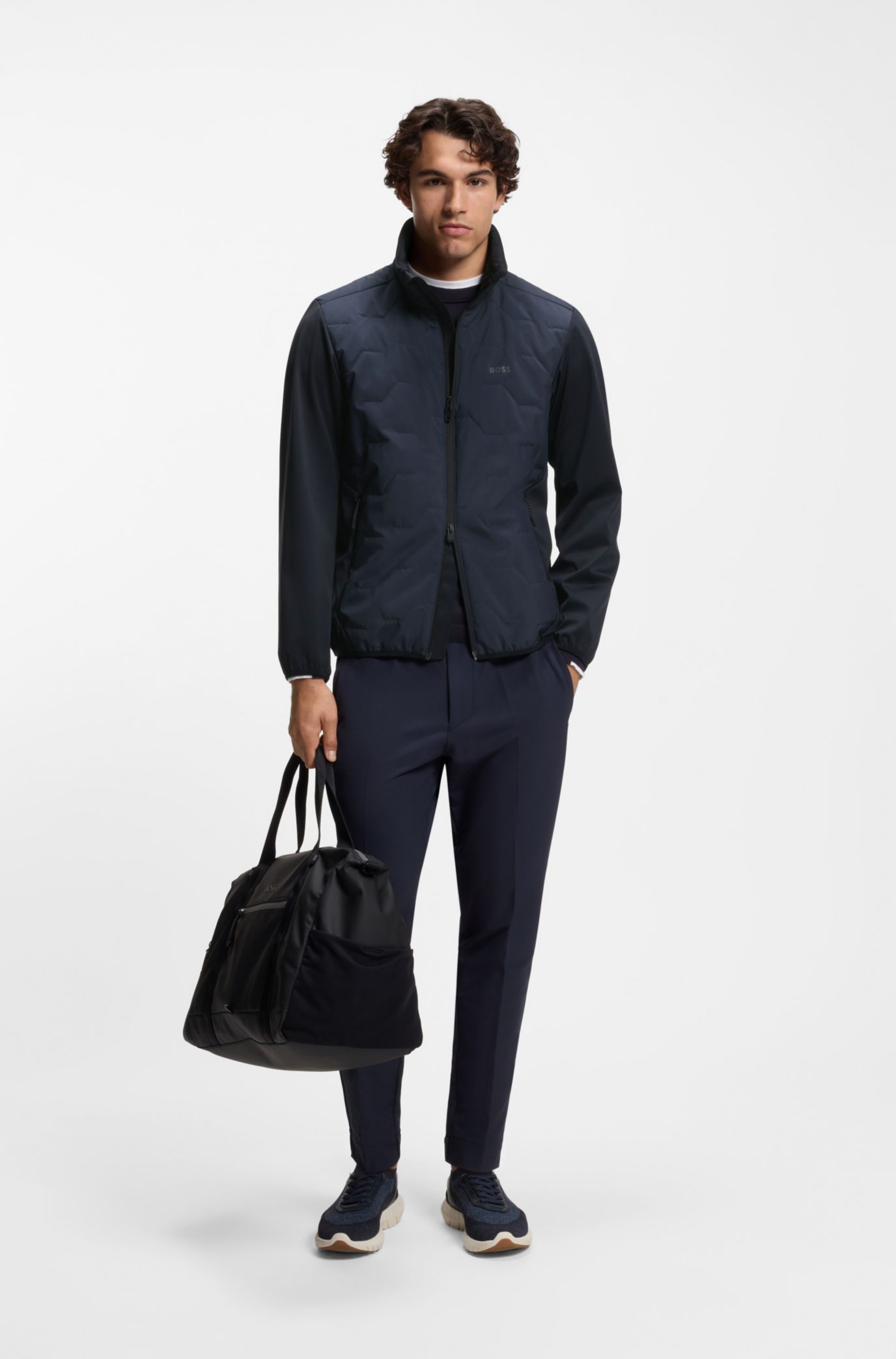 BOSS - はっ水ジャケット 4WAYストレッチ - ダークブルー