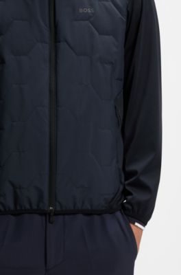 Water-repellent jacket with four-way stretch, Dark Blue