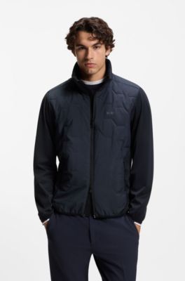 Water-repellent jacket with four-way stretch, Dark Blue