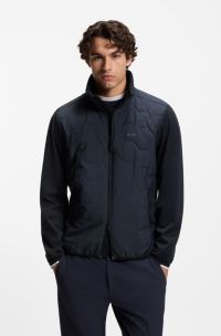 Water-repellent jacket with four-way stretch, Dark Blue