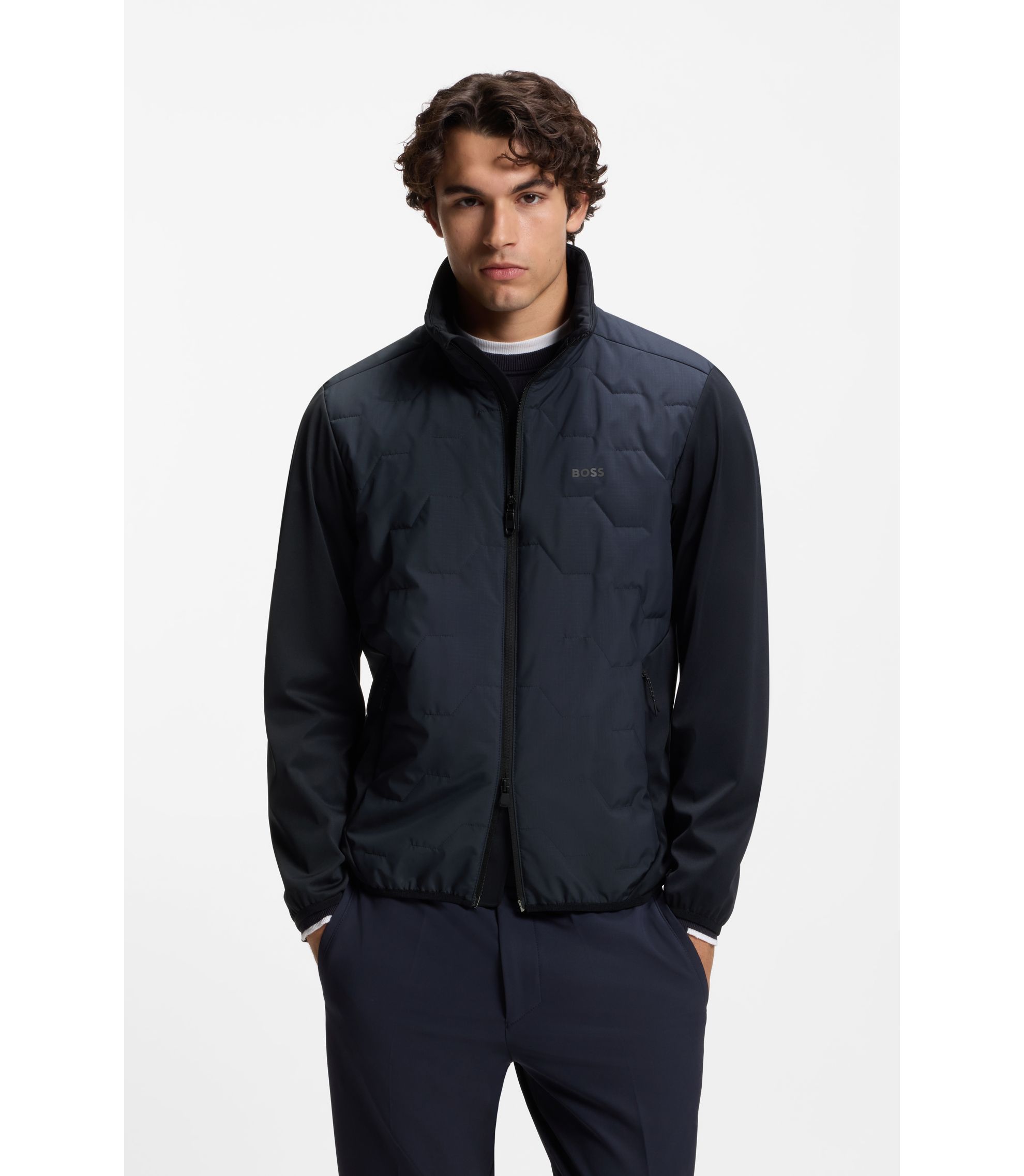 BOSS - はっ水ジャケット 4WAYストレッチ - ダークブルー