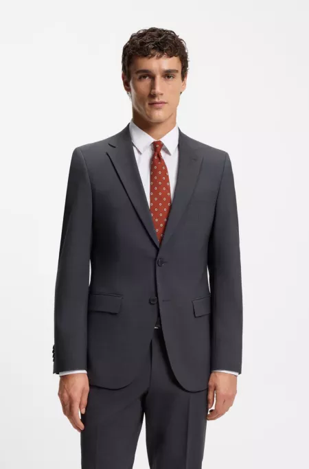 Printed tie in cotton and wool