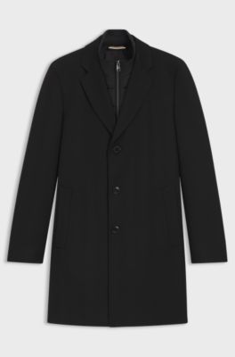 Manteau Slim d&eacute;perlant avec int&eacute;rieur amovible, Noir