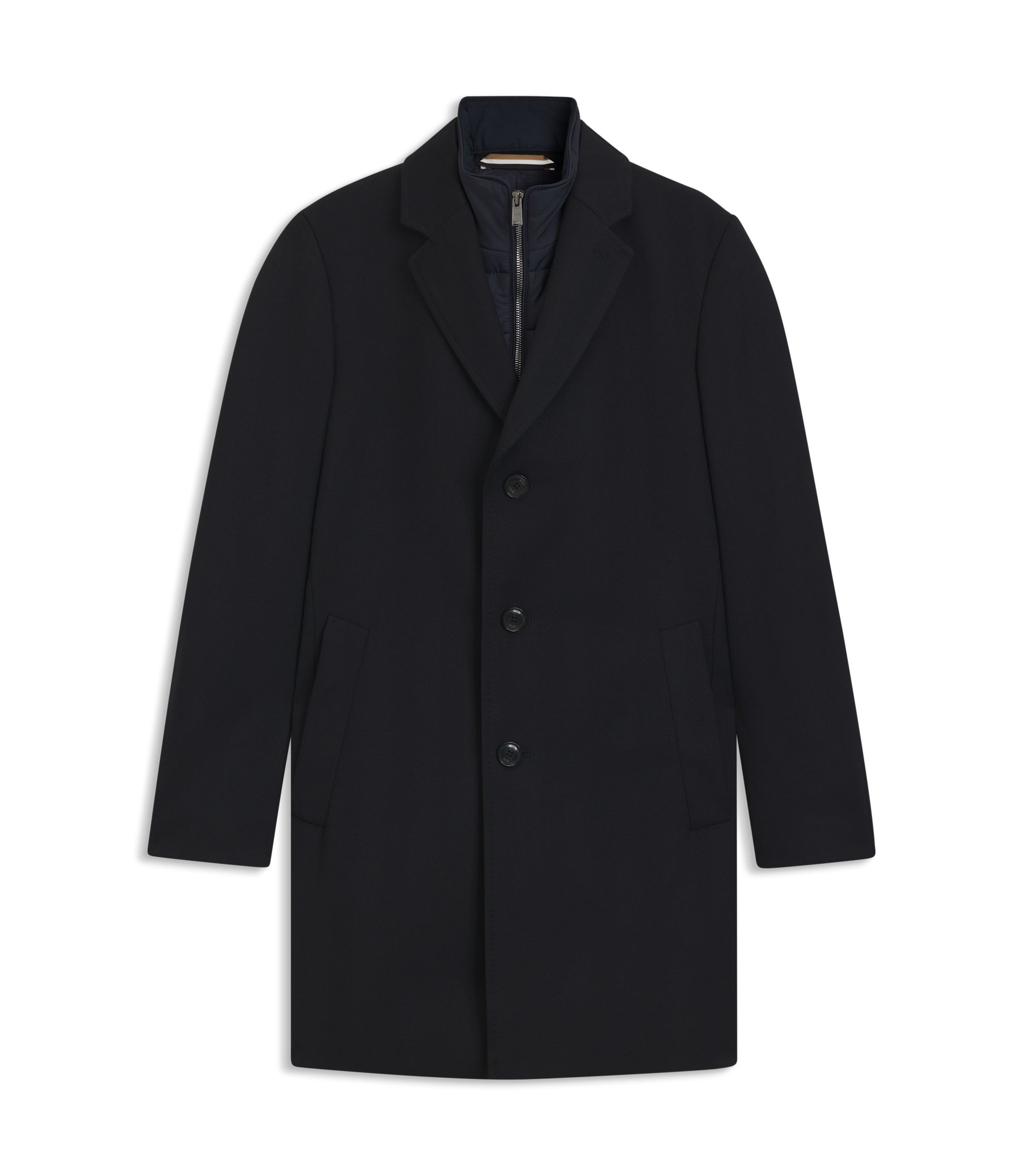 美品 HUGOBOSS スリムフィットチェスターコート デタッチャブルインナー BOSS - スリムフィットコート デタッチャブルインナー - グレー