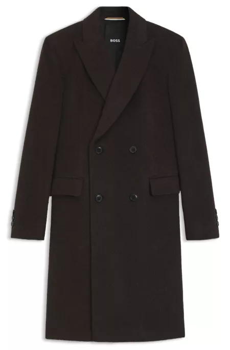 Double-breasted coat in an alpaca blend