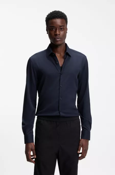 Chemise Slim en twill stretch