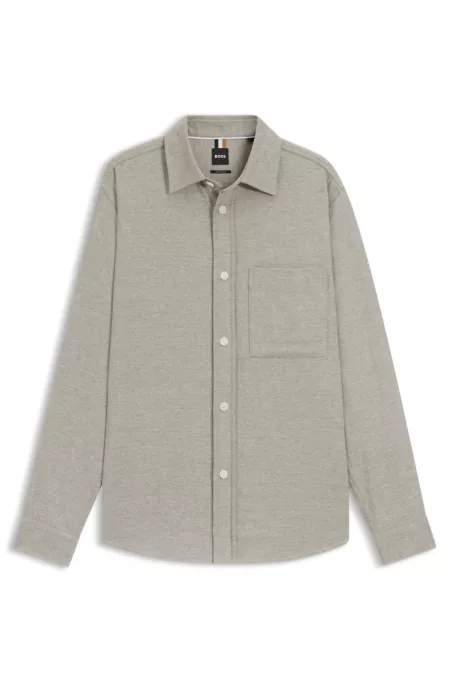 Relaxed-fit overshirt in double-faced cotton