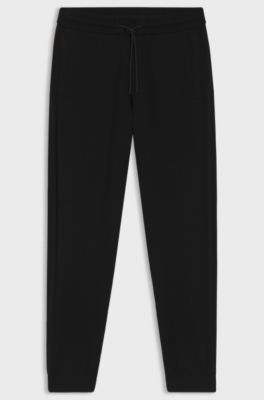 Knitted tracksuit bottoms in a regular fit, Black