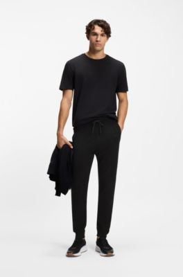 Knitted tracksuit bottoms in a regular fit, Black