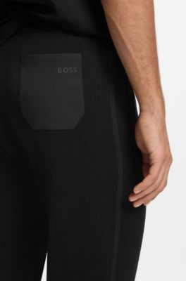 Knitted tracksuit bottoms in a regular fit, Black
