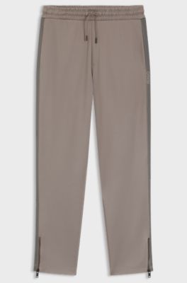 Relaxed-Fit Jogginghose mit Logo-Tape, Hellbraun