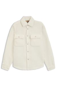BOSS x Steiff relaxed-fit overshirt in teddy fabric, Natural