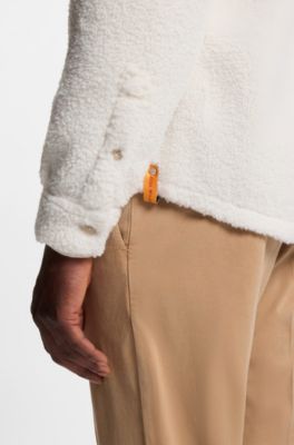BOSS x Steiff relaxed-fit overshirt in teddy fabric, Natural