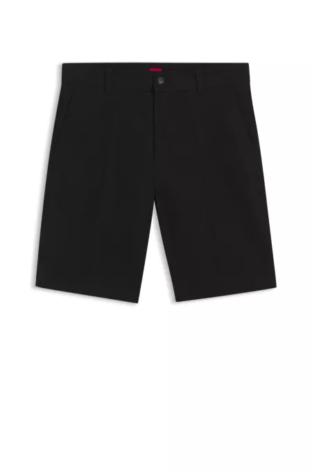 Regular-fit shorts in mercerised stretch cotton
